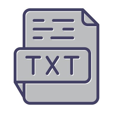 TXT dosya biçimi vektör illüstrasyonu