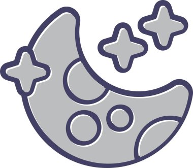 Ay ağ simgesinin vektör illüstrasyonu