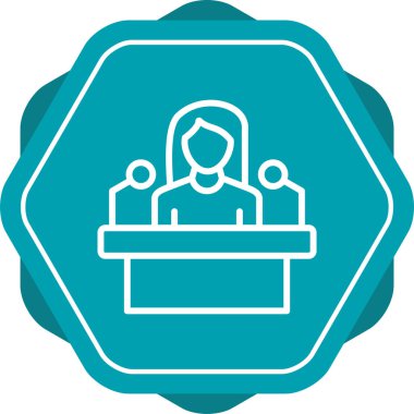 iş adamı vektör çizgisi simgesi