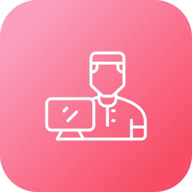 Erkek kullanıcı simgesinin vektör illüstrasyonu