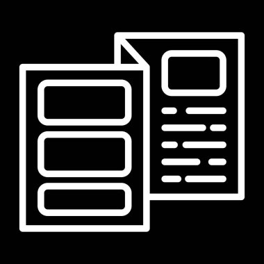 Broşür web simgesi vektör illüstrasyonu