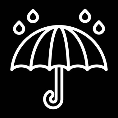 şemsiye ağ simgesi, vektör illüstrasyonu