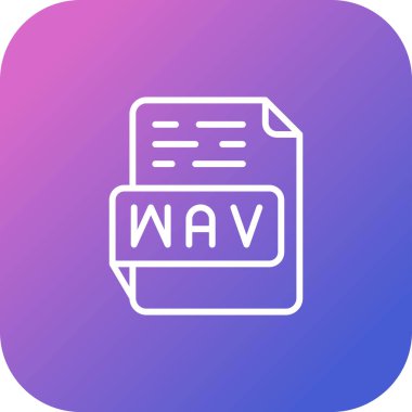 wav file format icon vector illustration