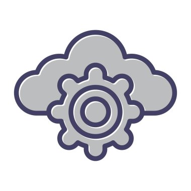 bulut hesaplama simgesi vektör illüstrasyon tasarımı