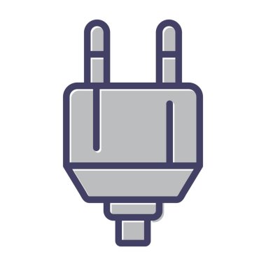 elektrik dolgu simgesi web basit illüstrasyon