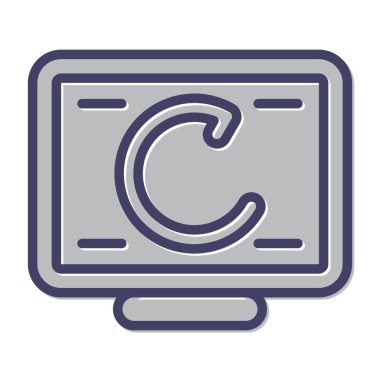 Bilgisayar. Web simgesi basit illüstrasyon