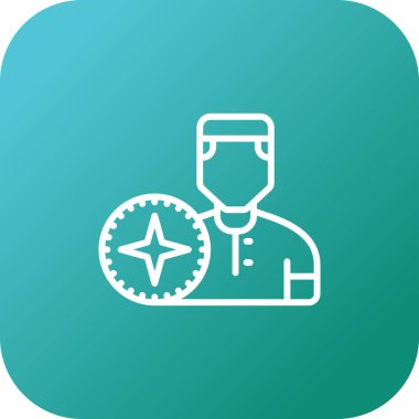 Erkek kullanıcı simgesinin vektör illüstrasyonu