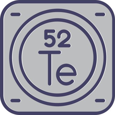 Metal kimyasal element ikon vektör çizimi