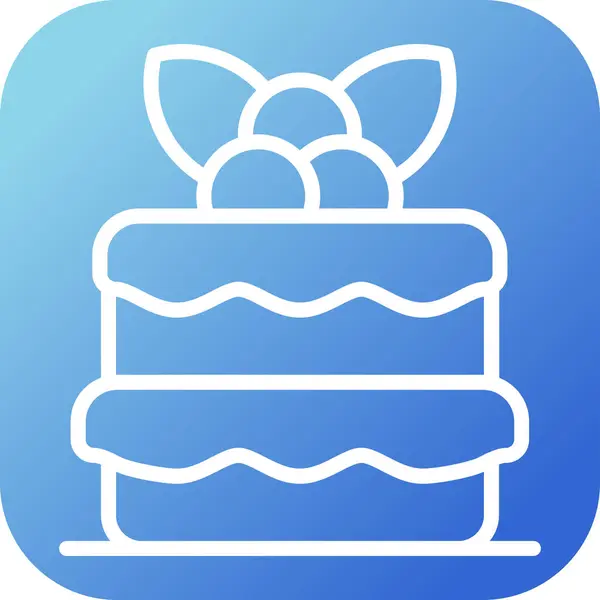 Kek. Web simgesi basit illüstrasyon