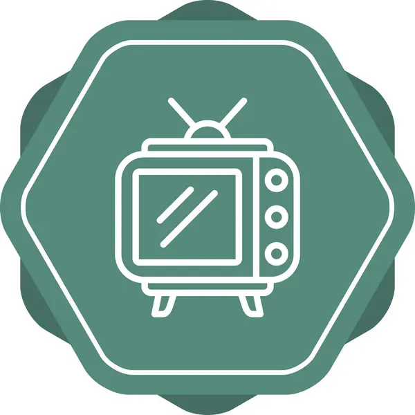 TV vektör simgesi. Kişisel ağ, dijital ve mobil için basit vektör simgesi.
