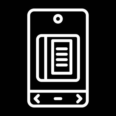 Cep telefonu simgesi, vektör illüstrasyonu