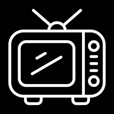 TV simgesi, vektör illüstrasyonu