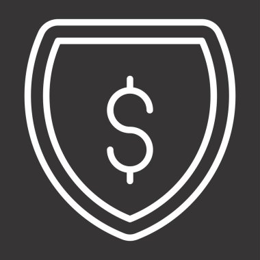 kalkan ikon vektör illüstrasyonu