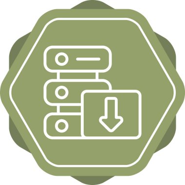 Eşsiz Sunucu Vektör Satırı Simgesi