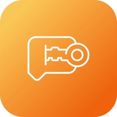 Tek bir izole anahtarın vektör çizimi