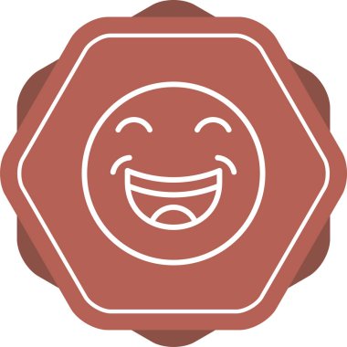 Mutlu yüz simgesi vektör illüstrasyonu