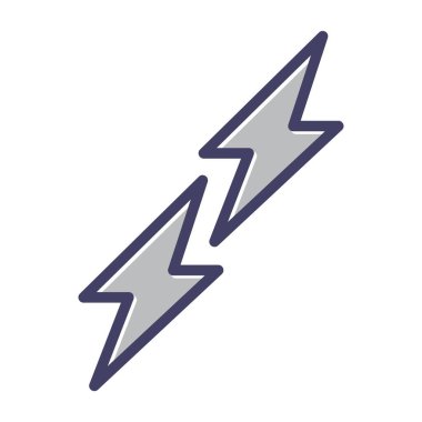 Şimşek simgesi vektör illüstrasyonu