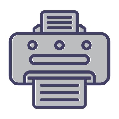 yazıcı vektör simgesi basit illüstrasyon