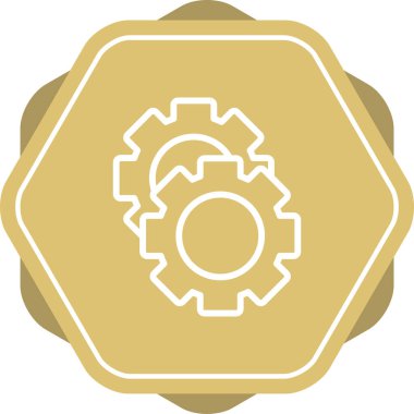 dişli simgesi. vektör illüstrasyonu