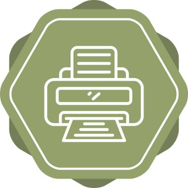 yazıcı vektör simgesi basit illüstrasyon