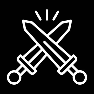 Bir kılıç simgesinin vektör illüstrasyonu