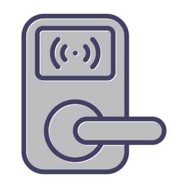 Kilit simgesi vektör illüstrasyon tasarımlı wifi