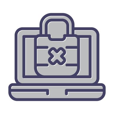 dizüstü bilgisayar simgesi, web basit illüstrasyon 