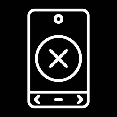 Mobil simgenin vektör illüstrasyonu