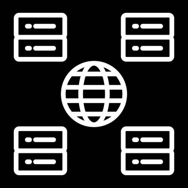 soyut arkaplanda ağ simgesi izole edildi