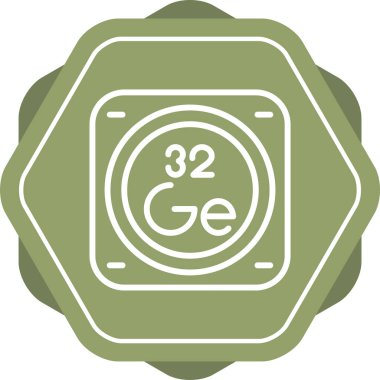 Bir kimyasal elementin vektör çizimi