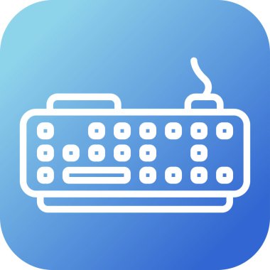 Klavye simgesi vektör illüstrasyonu