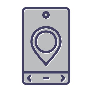 akıllı telefon konumu konumu izole edilmiş simge