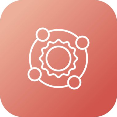 Bir kırmızı yıldız simgesinin vektör illüstrasyonu