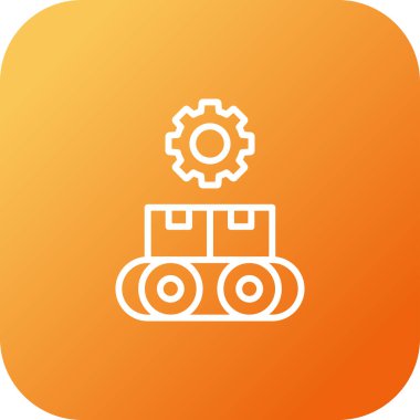 Beyaz çizgi demiryolu vagonu ikonu turuncu arka planda izole edildi. Tren rayları ikonu. Uzun gölge düğmesi. vektör