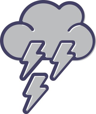 fırtına yıldırımı hava simgesi