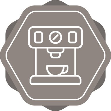 Kahve. Web simgesi basit illüstrasyon