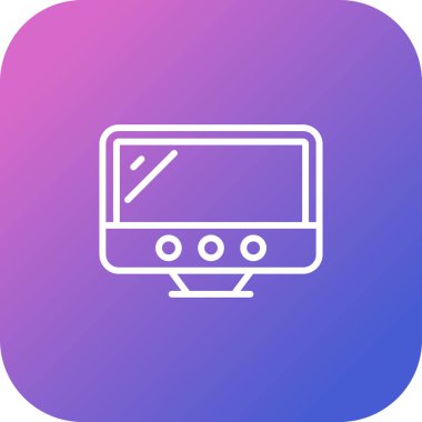 TV simgesi vektör illüstrasyonu