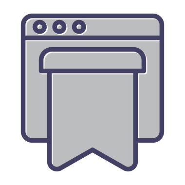 Tarayıcı. Web simgesi basit illüstrasyon