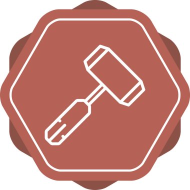 Çekiç simgesi, ağ basit illüstrasyon