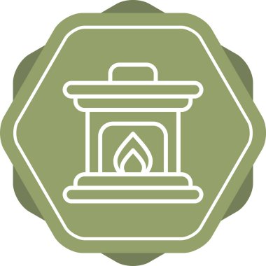 Eşsiz ateş vektör çizgisi simgesi