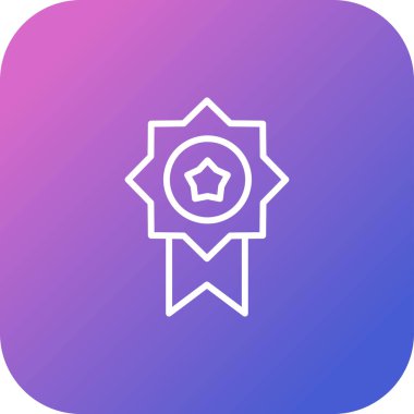 Madalya. Web simgesi basit illüstrasyon