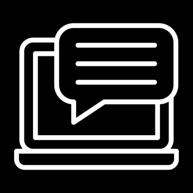 Sohbet balonu simgesi, vektör illüstrasyonu