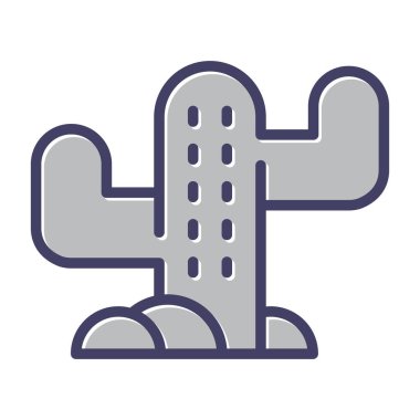 kaktüs web simgesi, vektör çizim 