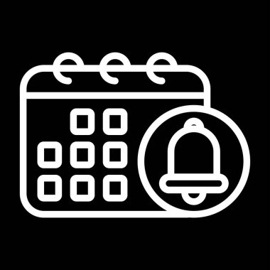 Takvim web simgesi vektör illüstrasyonuyla anımsatıcı