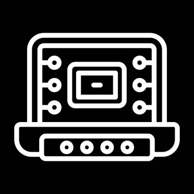 dizüstü bilgisayar simgesi, web basit illüstrasyon 