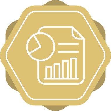 Analitik Rapor Web simgesi vektör çizimi