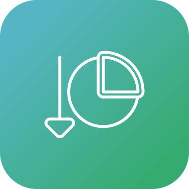 Pasta çizelgesi simgesi, vektör illüstrasyonu