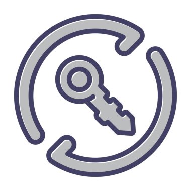 Kilit anahtar vektör simgesi