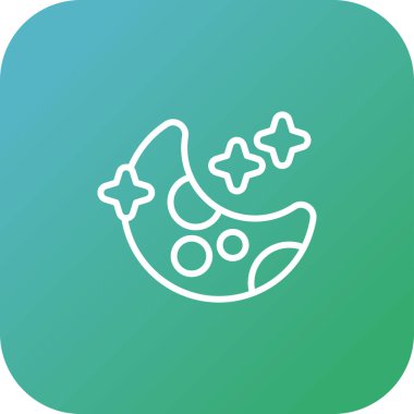 Ay ağ simgesinin vektör illüstrasyonu