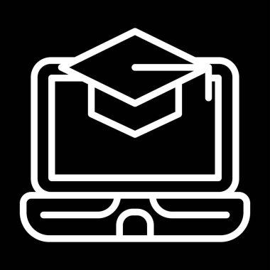 dizüstü bilgisayar simgesi, web basit illüstrasyon 